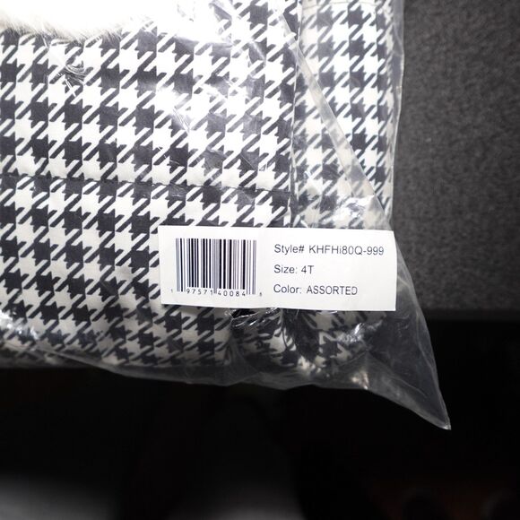 Kids Headquarters 3-Piece Outfit Set | Size 4T | Houndstooth Vest, Top & Legging - Picture 4 of 5